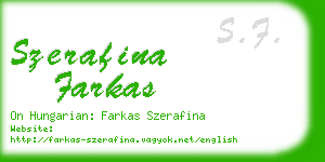 szerafina farkas business card